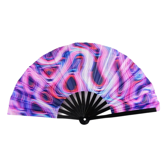 Psychedelic Trip UV Folding Fan